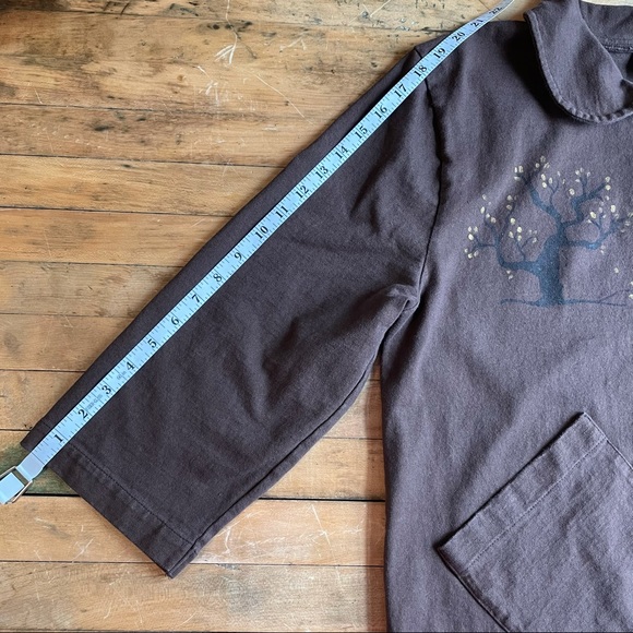 Lady Jane Brown Blouse or Light Jacket with Glass Buttons - Picture 9 of 14